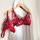 Conjunto Sem Bojo Toque Fatal Vermelho com Preto