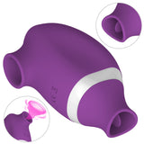 Sugador de Clitóris com Pulsação e Língua - Vibrador Recarregável