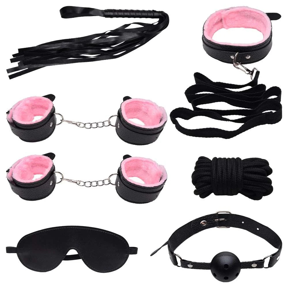 Kit Sado Preto com Rosa 2 Sexy Import