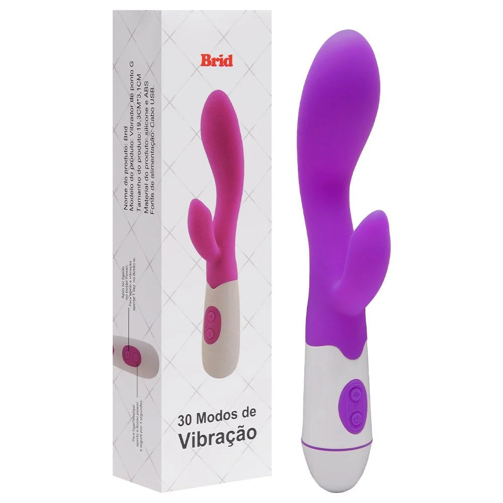 Brid Vibrador de Ponto G e Clitóris Recarregável Sexy Import