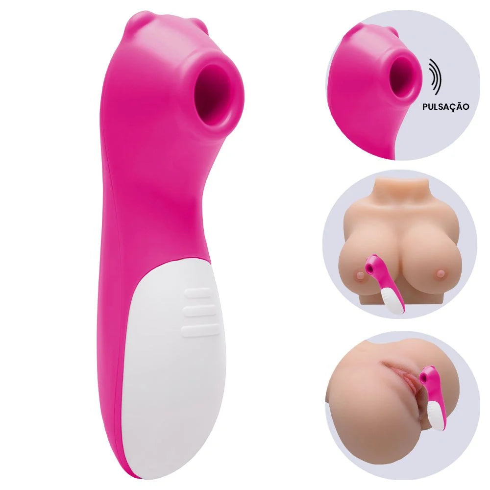 Estimulador Sugador Clitóris Urso 10 Pulsações