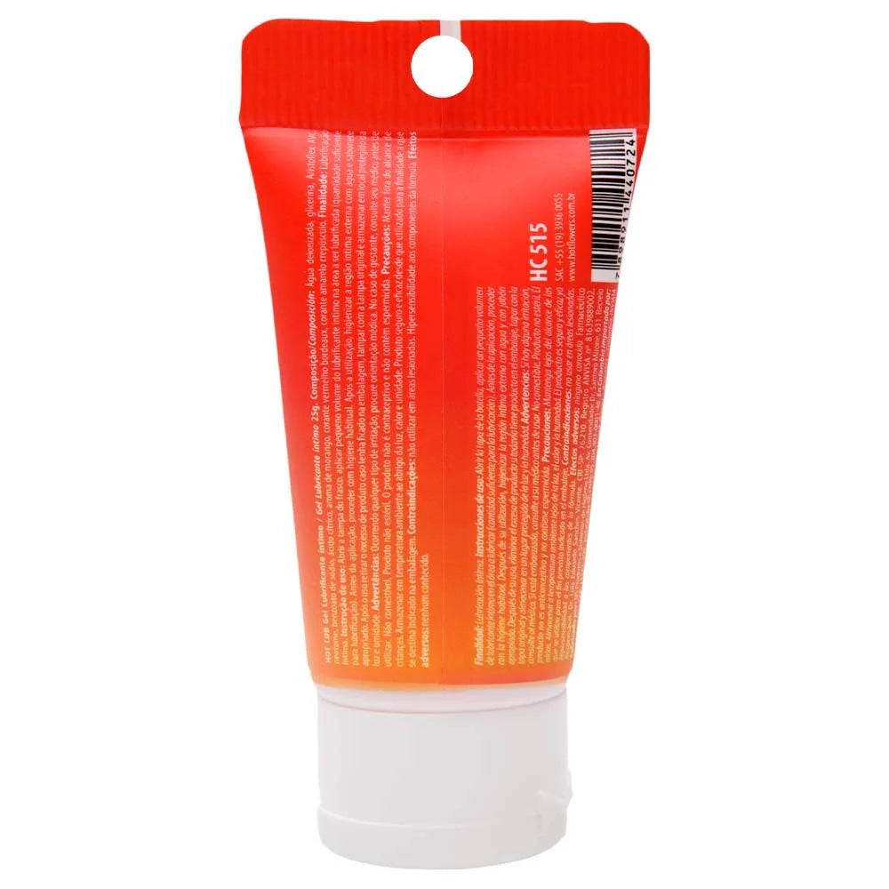 Hot Lub Gel Lubrificante Íntimo Deslizante Beijável 25g - Hot Flowers