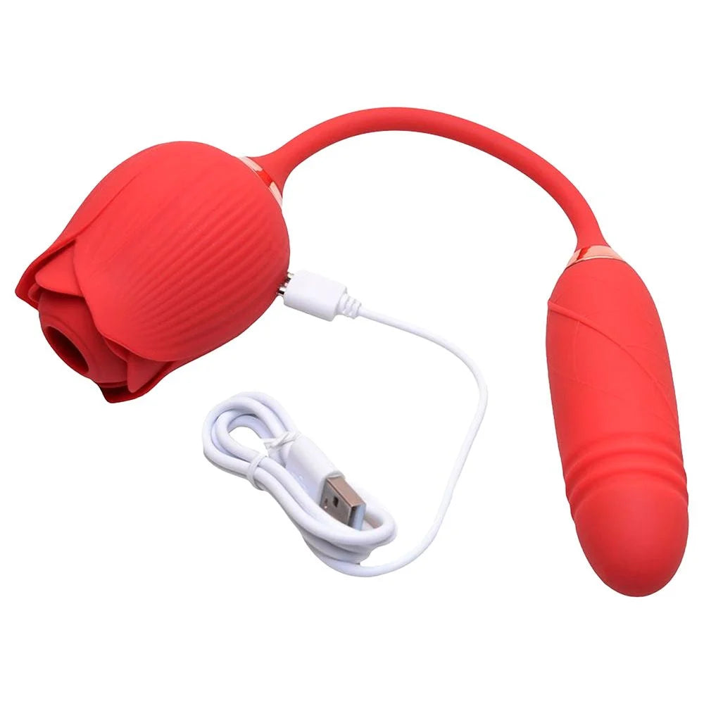 Vibrador Flower Vai e Vem - Recarregável - 1O modos de Vibração