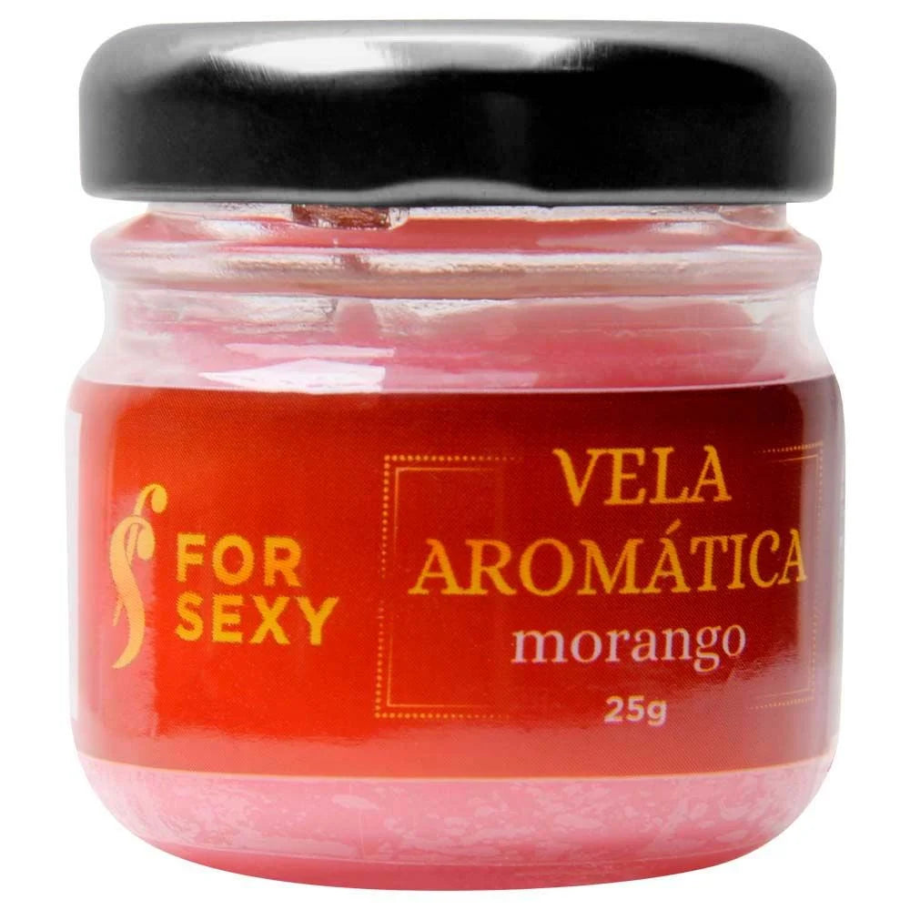 Vela Aromática Massagem Beijável Morango