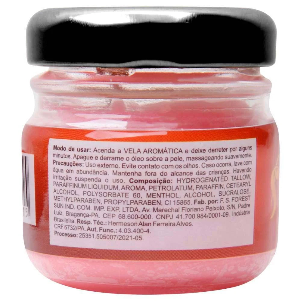Vela Aromática Massagem Beijável Morango