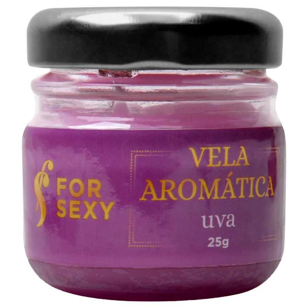 Vela Aromática Massagem Beijável Uva