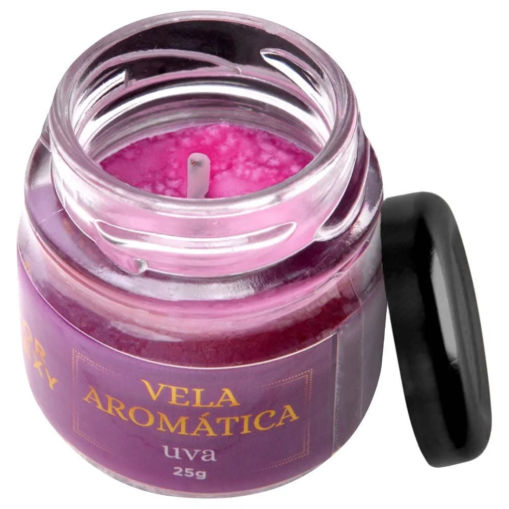 Vela Aromática Massagem Beijável Uva