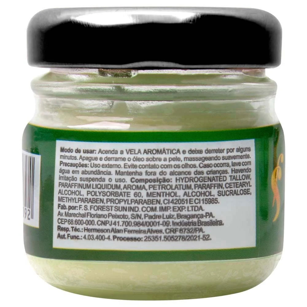 Vela Aromática Massagem Beijável Menta