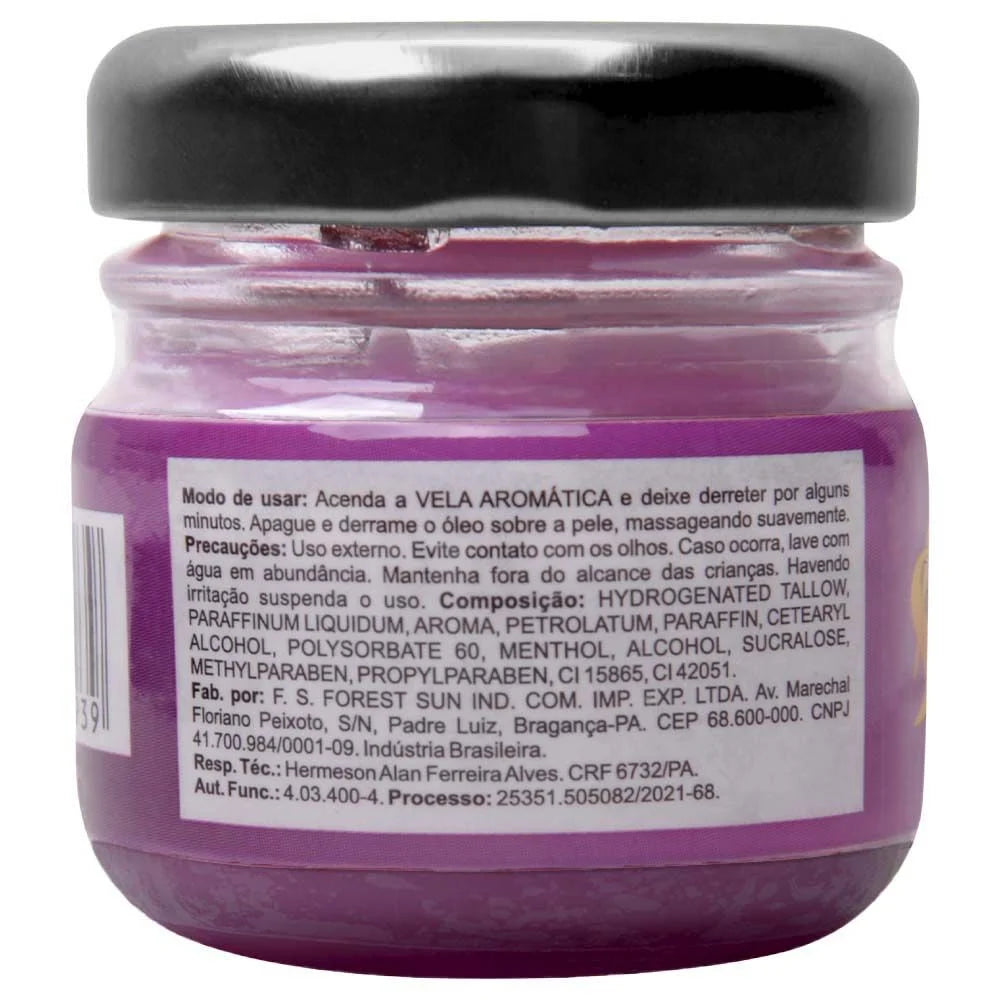 Vela Aromática Massagem Beijável Uva