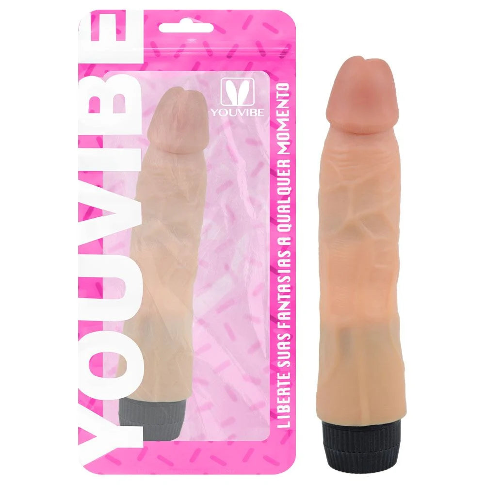 Pênis Realístico 18,6cm Vibro Multivelocidade