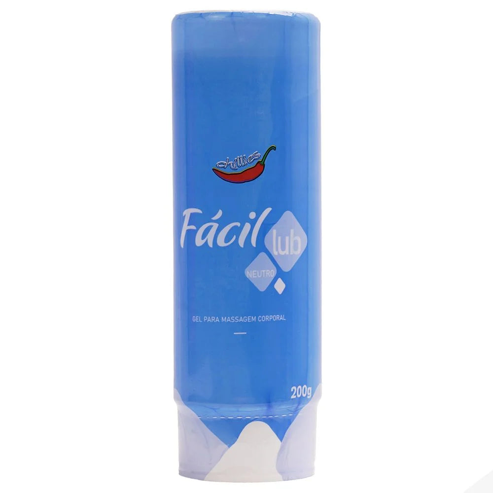 Lubrificante Fácil Lub Neutro Gel Corporal 200g Chillies