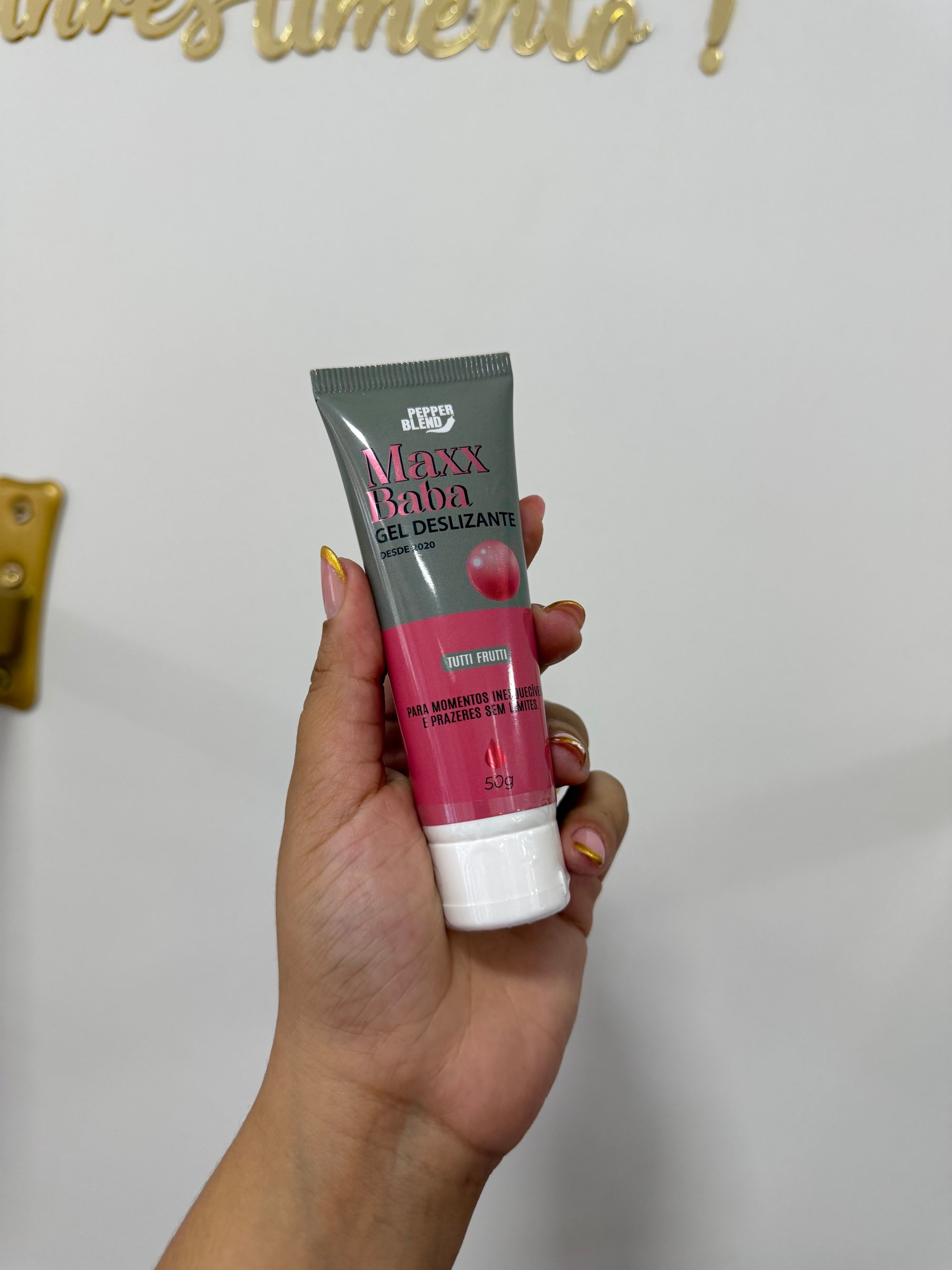 Lubrificante Beijável Maxx Baba - Sabor Irresistível de Tutti Frutti