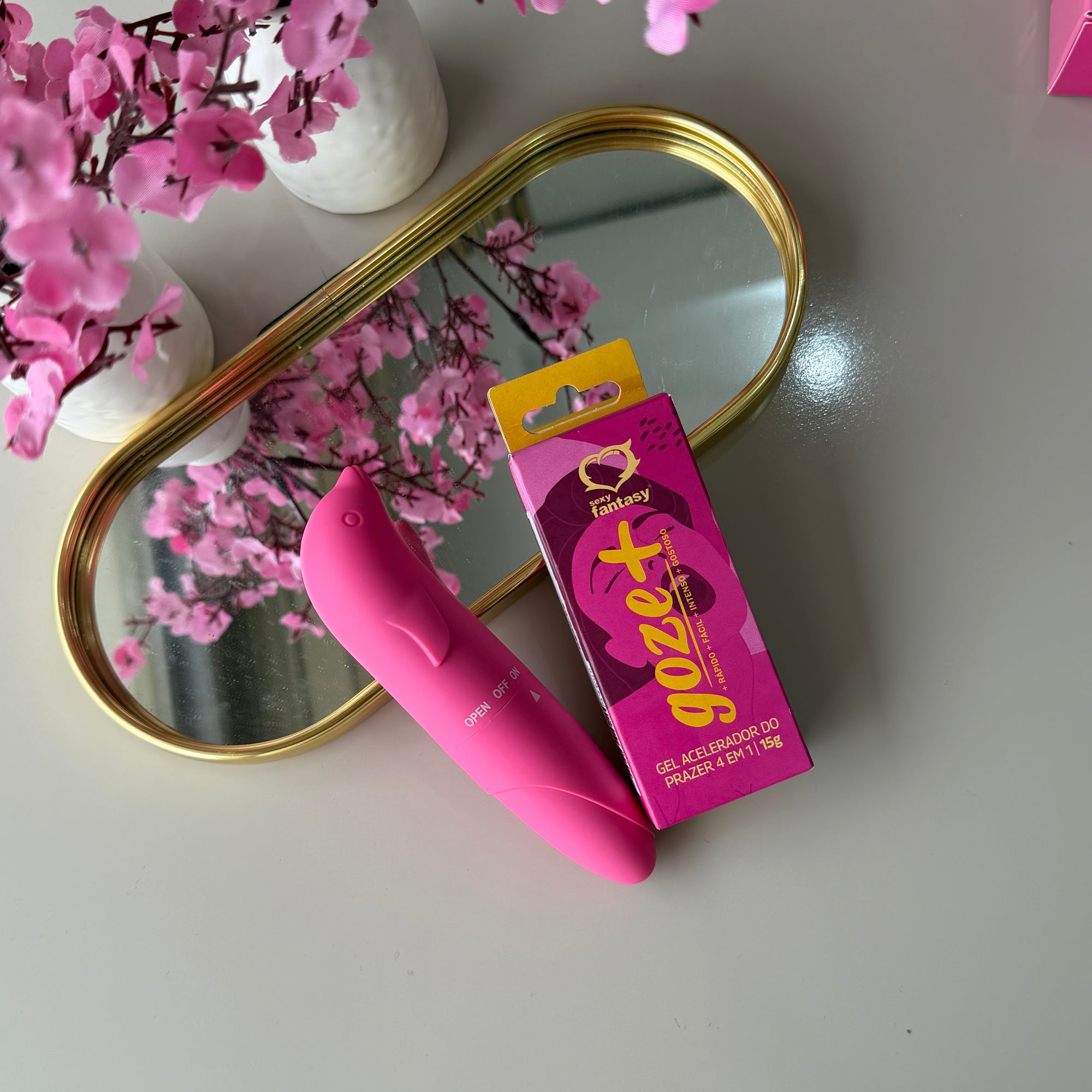 💦 Kit Goze Mais: Vibrador Golfinho + Gel Funcional Goze+