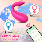 Vibrador Casal comn Controle App à Longa Distancia com Aplicativo e 10 modos de Vibração com estimulador na ponta