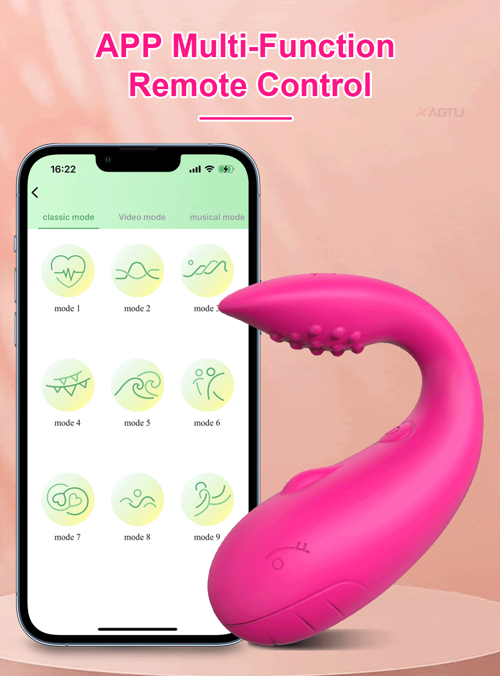 Vibrador Casal comn Controle App à Longa Distancia com Aplicativo e 10 modos de Vibração com estimulador na ponta