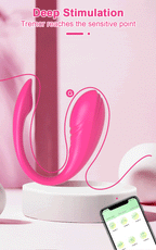 Vibrador de Casal com Controle Remoto Via Aplicativo Controle a Longa Distância