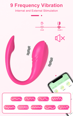 Vibrador de Casal com Controle Remoto Via Aplicativo Controle a Longa Distância
