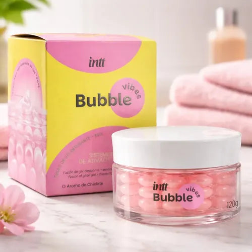 Bubble Vibes 3 em 1 Lubrificante e Excitante com Esferas e Jambu 120g Intt