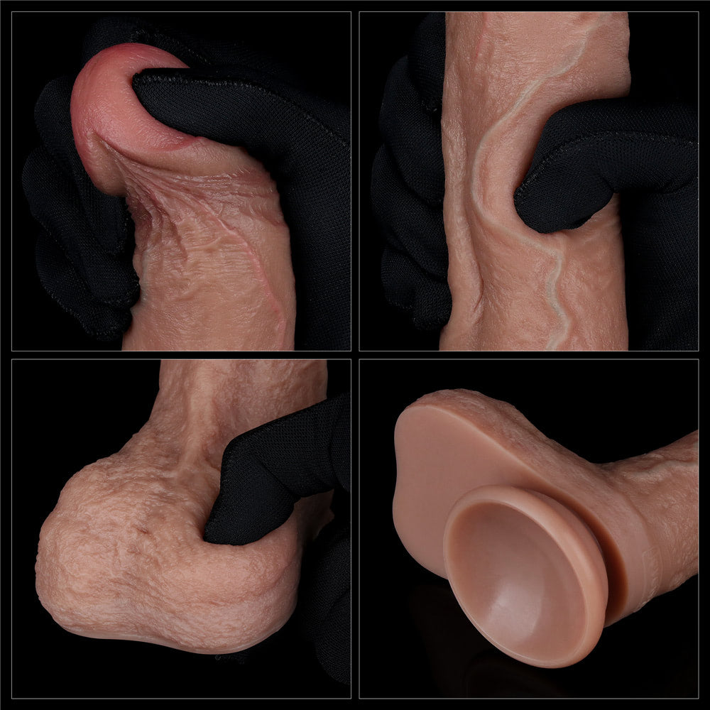 Pênis Dupla Densidade 21,5x4,2 cm Dual Layered Platinum Silicone Cock - Qualidade Premium!