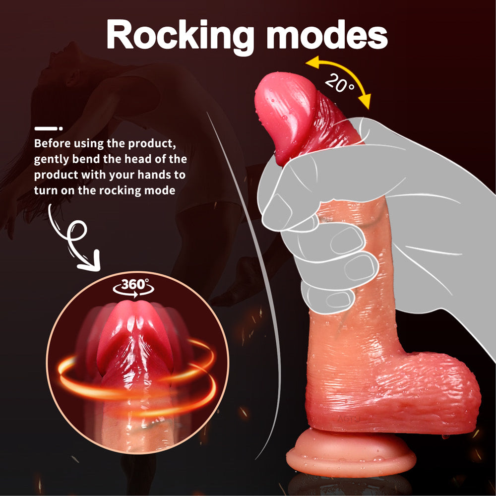 Pênis Realista com ventosa e controle por aplicativo, possui 9 modos de movimentos vai e vem e 9 modos de vibração