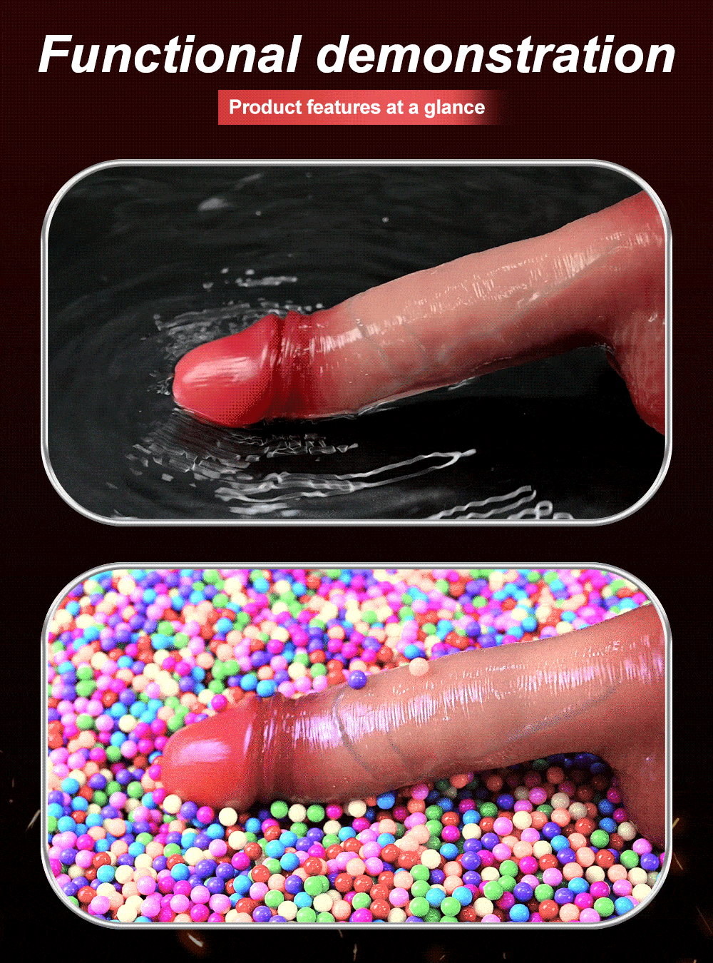 Pênis Realista com ventosa e controle por aplicativo, possui 9 modos de movimentos vai e vem e 9 modos de vibração