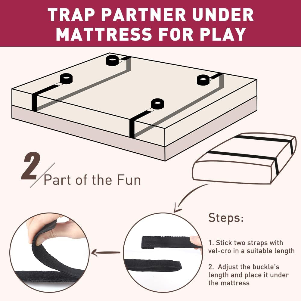 Kit de Bondage para Cama com 6 Peças