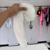 Plug Anal P Rabo De Raposa Branco