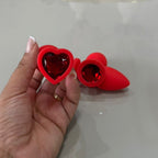 Plug Anal De Silicone em Formato de Coração