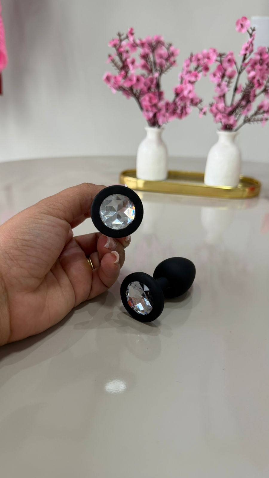 Plug Anal De Silicone em Formato Redondo