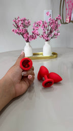 Plug Anal De Silicone em Formato Redondo