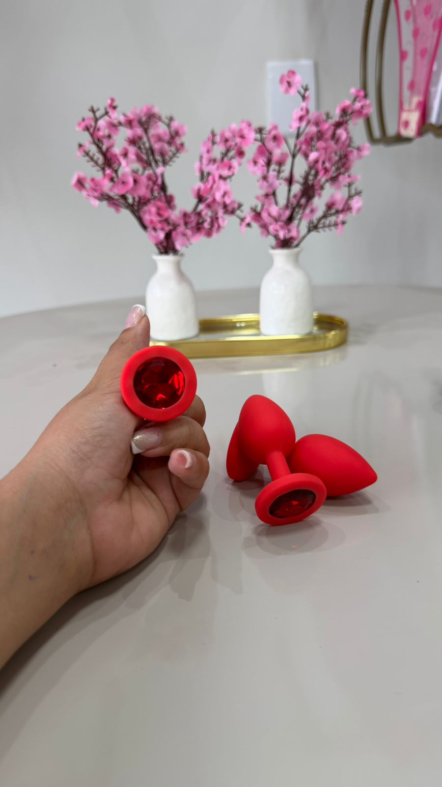 Plug Anal De Silicone em Formato Redondo