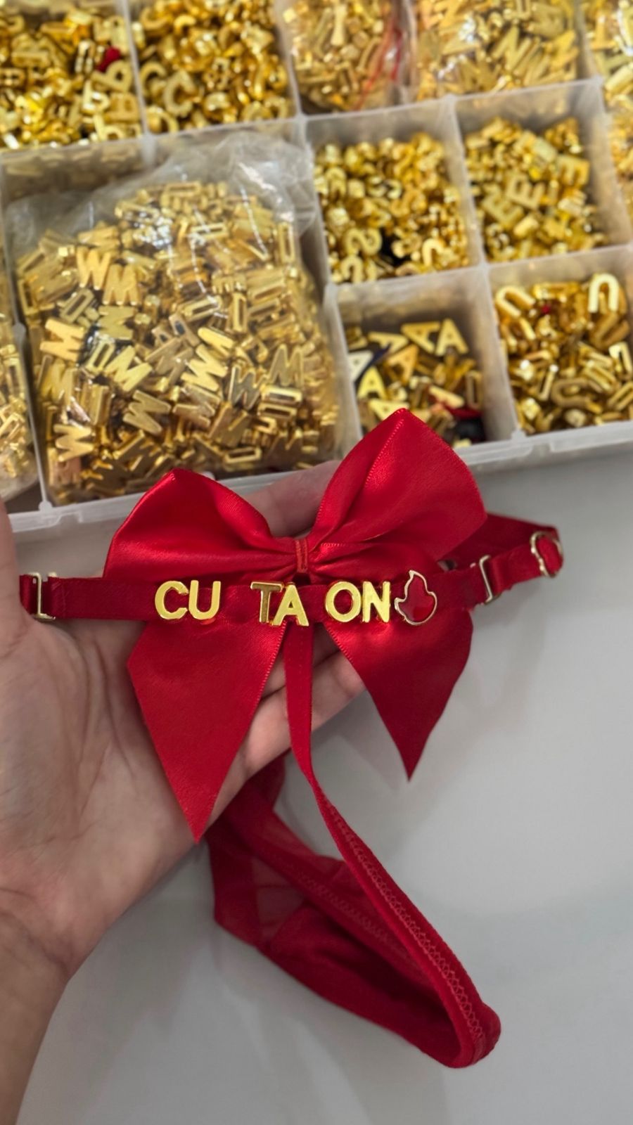 Calcinha Personalizavel Laço (Letras Não Inclusas)