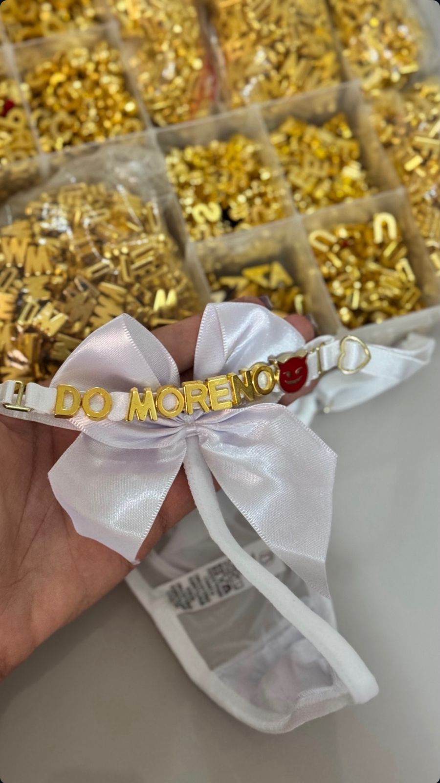Calcinha Personalizavel Laço (Letras Não Inclusas)