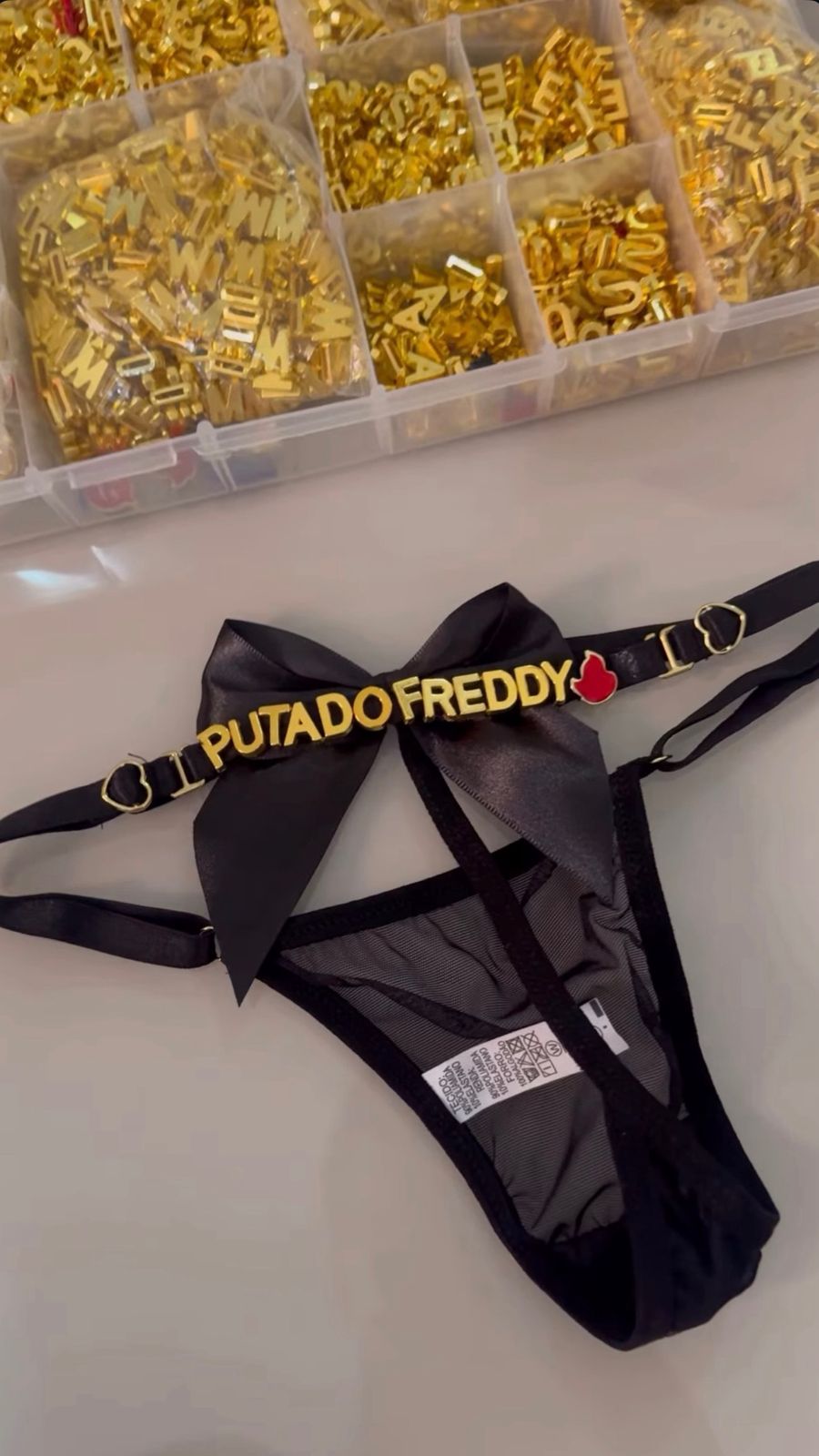 Calcinha Personalizavel Laço (Letras Não Inclusas)