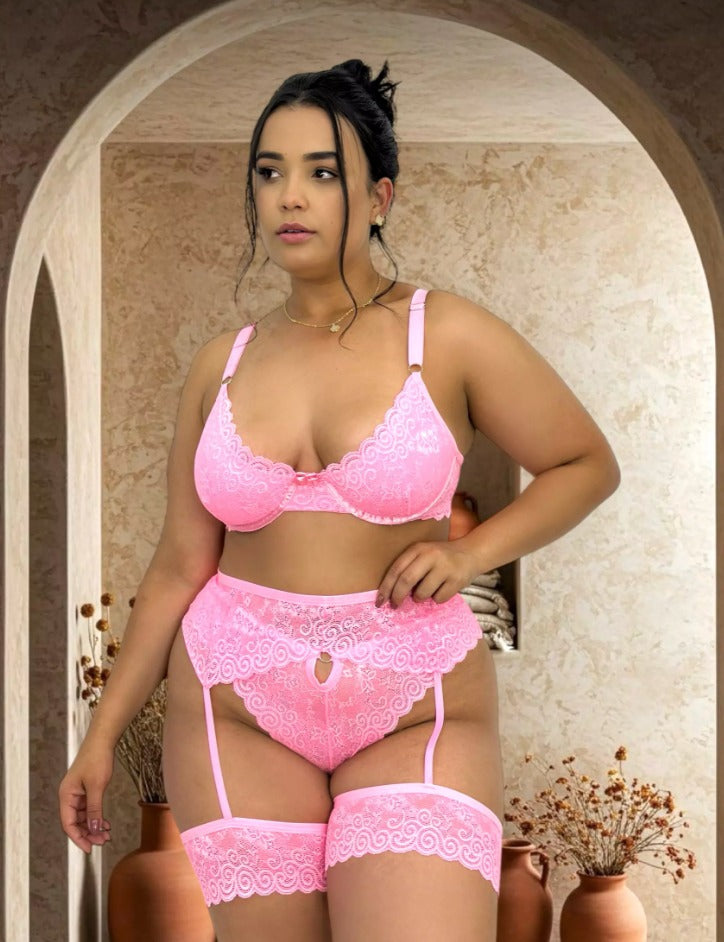 Conjunto Kimberly Plus Size Rosa