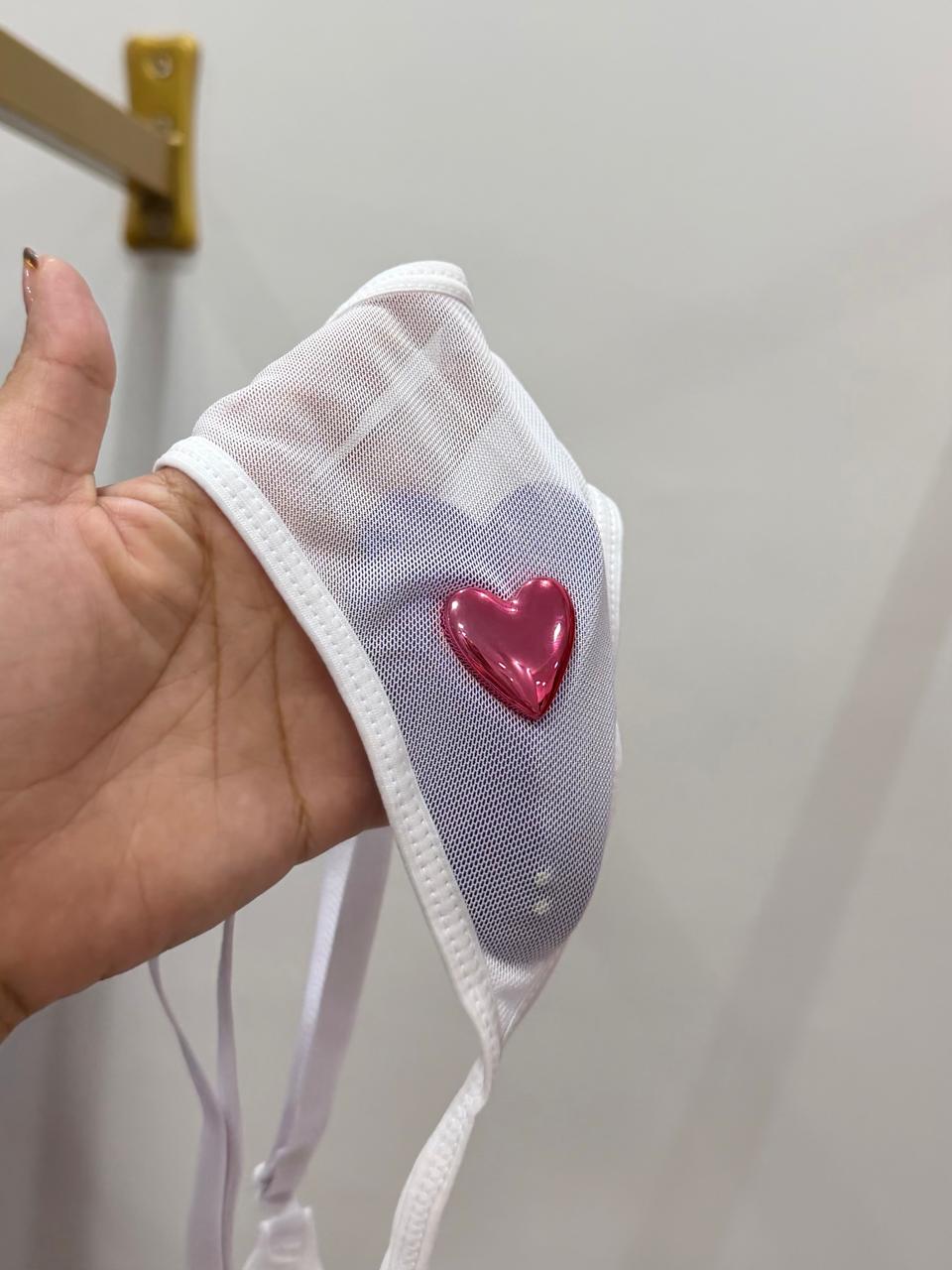 Vibrador de Calcinha Red Heart com Controle via App Bluetooth