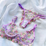 Conjunto Sem bojo Selena Lilás
