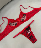 Conjunto Maldivas Vermelho com Preto