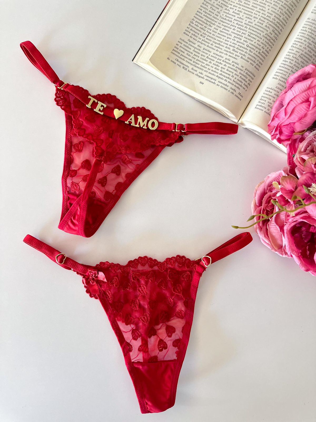 Calcinha Personalizavel Coração (Letras Não Inclusas)