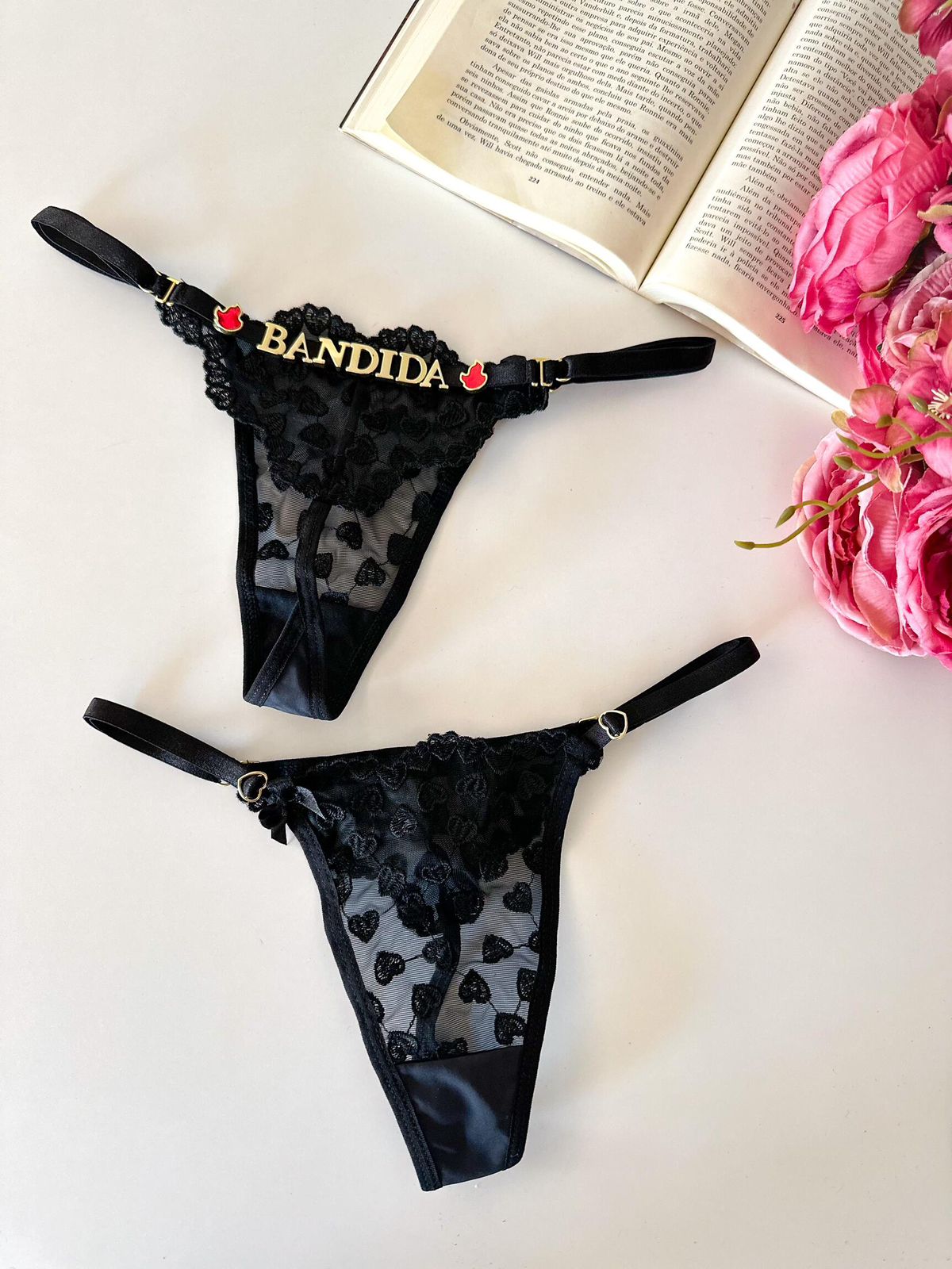 Calcinha Personalizavel Coração (Letras Não Inclusas)