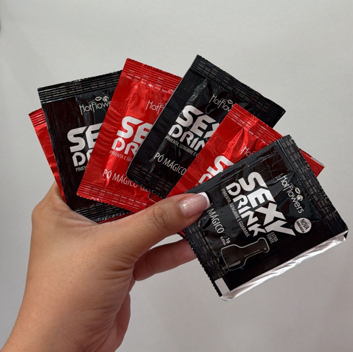 Pó do Amor Estimulante Afrodisíaco em Pó Sexy Drink Pó Mágico Extra Forte Sache 1g Hot Flowers