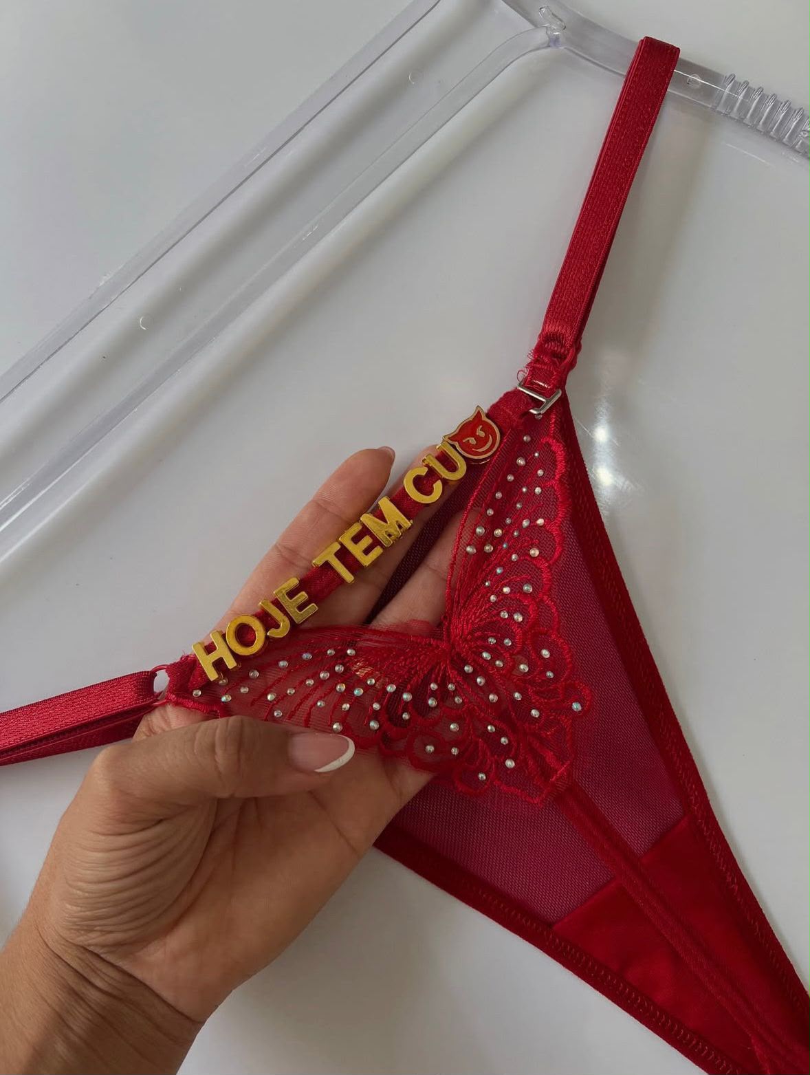 Calcinha Borboleta Personalizável (Letras não Inclusas)
