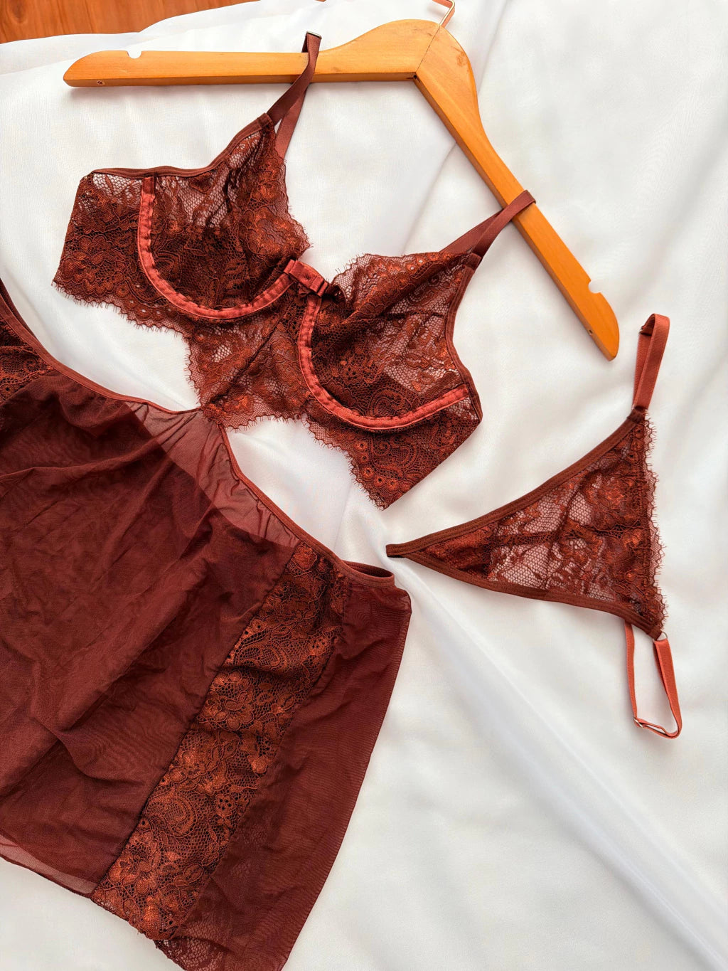 Camisola sem Bojo Chloe Marrom