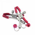 KIT RABO POMPOM COM TIARA DE ORELHAS GRAMPOS DE SEIOS E GARGANTILHA VERMELHO GENERAL IMPORT