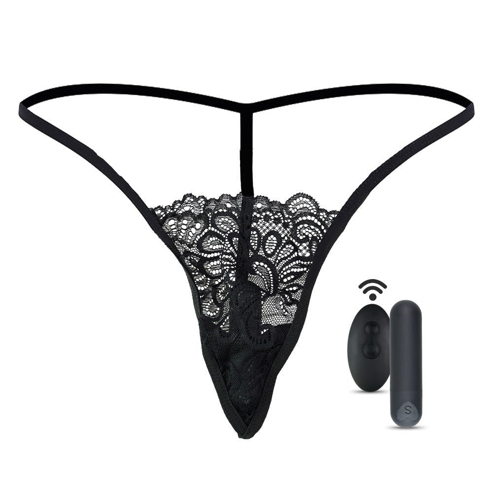 Calcinha com Cápsula Vibratória  Recarregável - 10 modos de Vibração e Controle Remoto