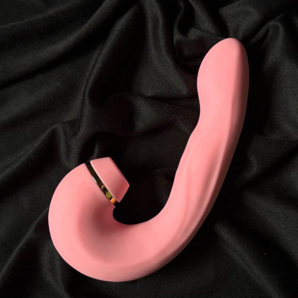 Vibrador Sugador Tripla Estimulação - Penetra, estimula ponto G e Suga - Recarregável