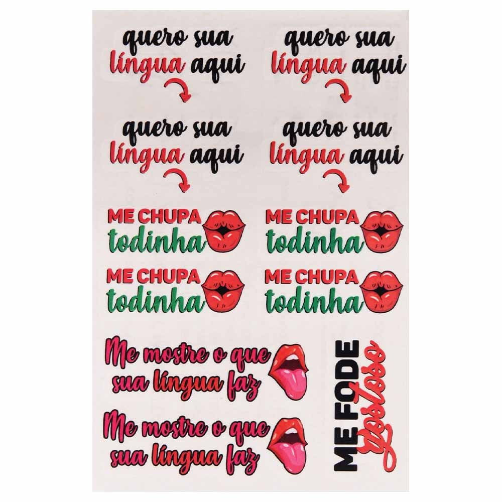 Cartela de Tatuagem Temporária