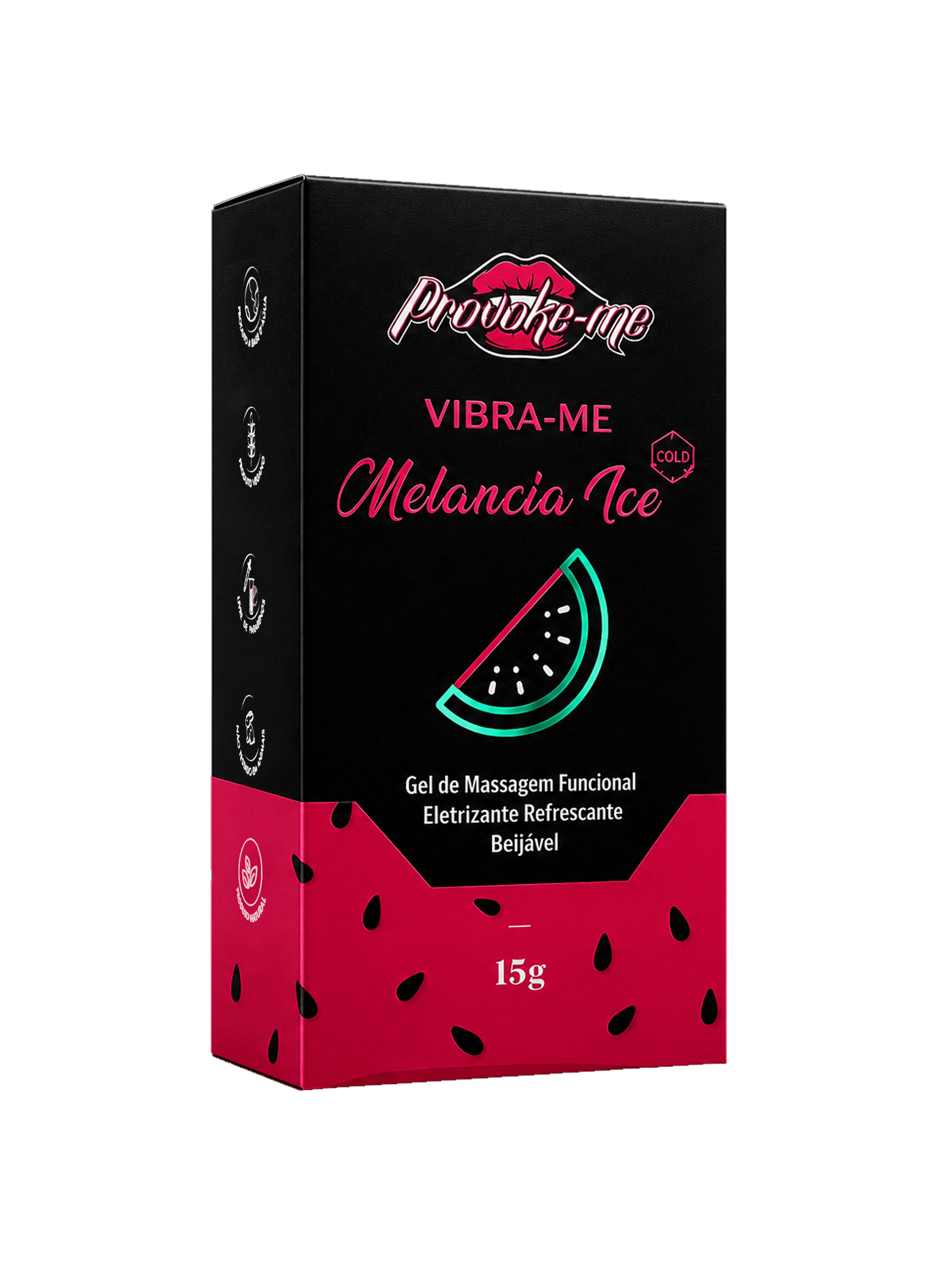 VIBRA-ME MELANCIA ICE GEL ELETRIZANTE BEIJÁVEL 15G PROVOKE-ME