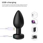 Plug Anal Vibratório em Silicone - Recarregável controlado por App - 10 modos
