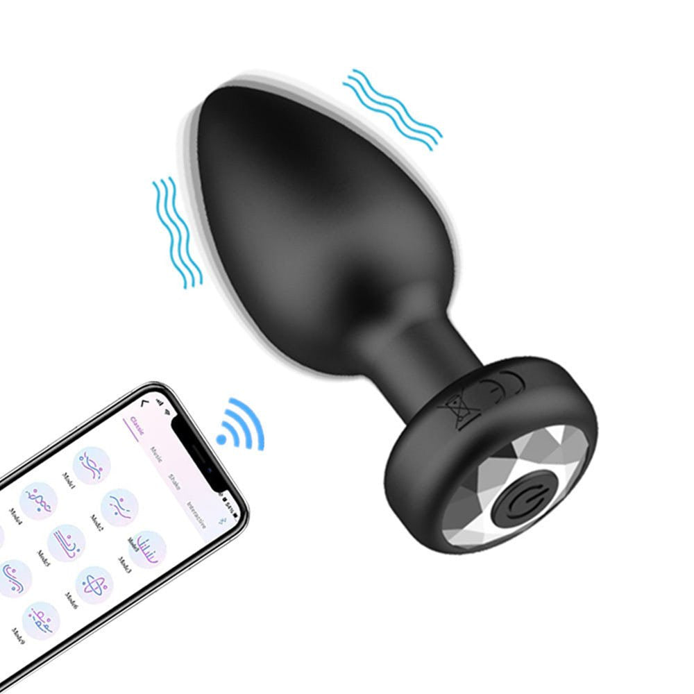 Plug Anal Vibratório em Silicone - Recarregável controlado por App - 10 modos